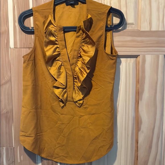 Mustard Ruffle Banana Republic Sleeveless Top - Picture 1 of 6